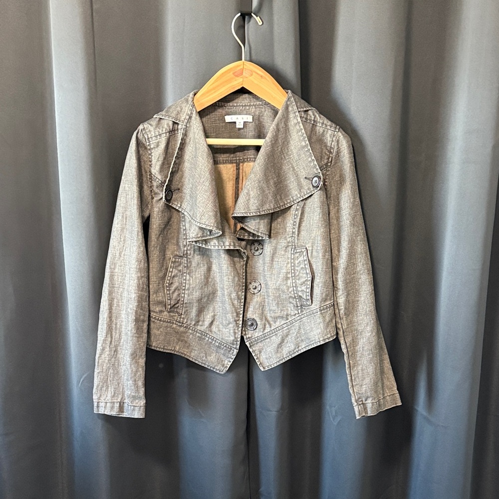 CAbi Gray Jean Jacket for Women